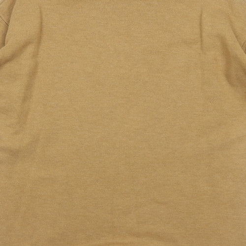 Topshop Womens Beige Mock Neck Acrylic Pullover Jumper Size 10
