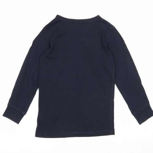NEXT Boys Blue Cotton Basic Casual Size 4 Years Round Neck Pullover - Meerkat