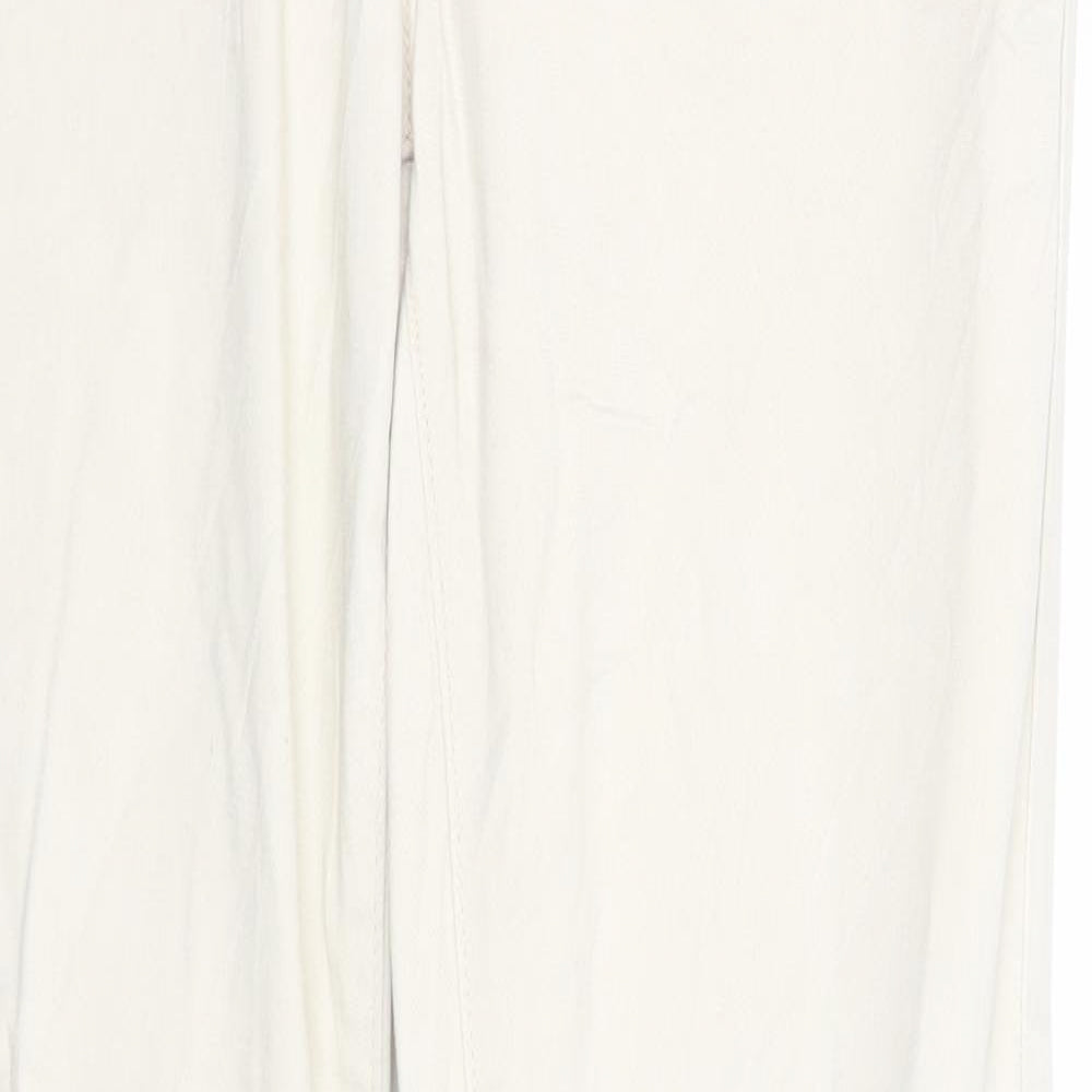 Blue Motion Womens Beige Cotton Trousers Size 8 Regular Zip