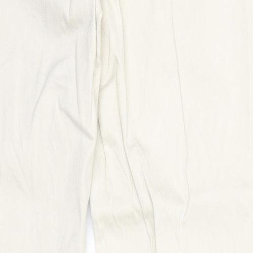 Blue Motion Womens Beige Cotton Trousers Size 8 Regular Zip