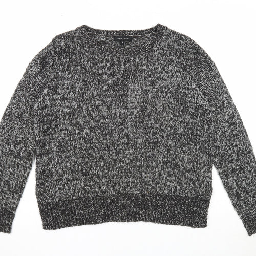 New Look Womens Black Round Neck Acrylic Pullover Jumper Size S