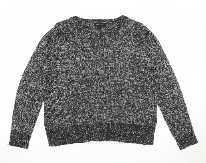 New Look Womens Black Round Neck Acrylic Pullover Jumper Size S