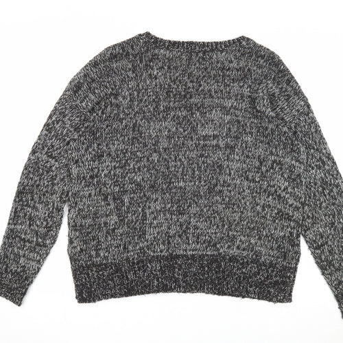 New Look Womens Black Round Neck Acrylic Pullover Jumper Size S