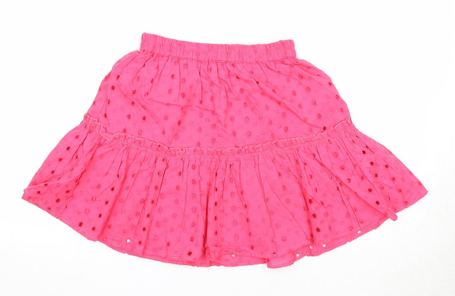 ASOS Womens Pink Polka Dot Cotton Skater Skirt Size 8 - Waist 22 inches