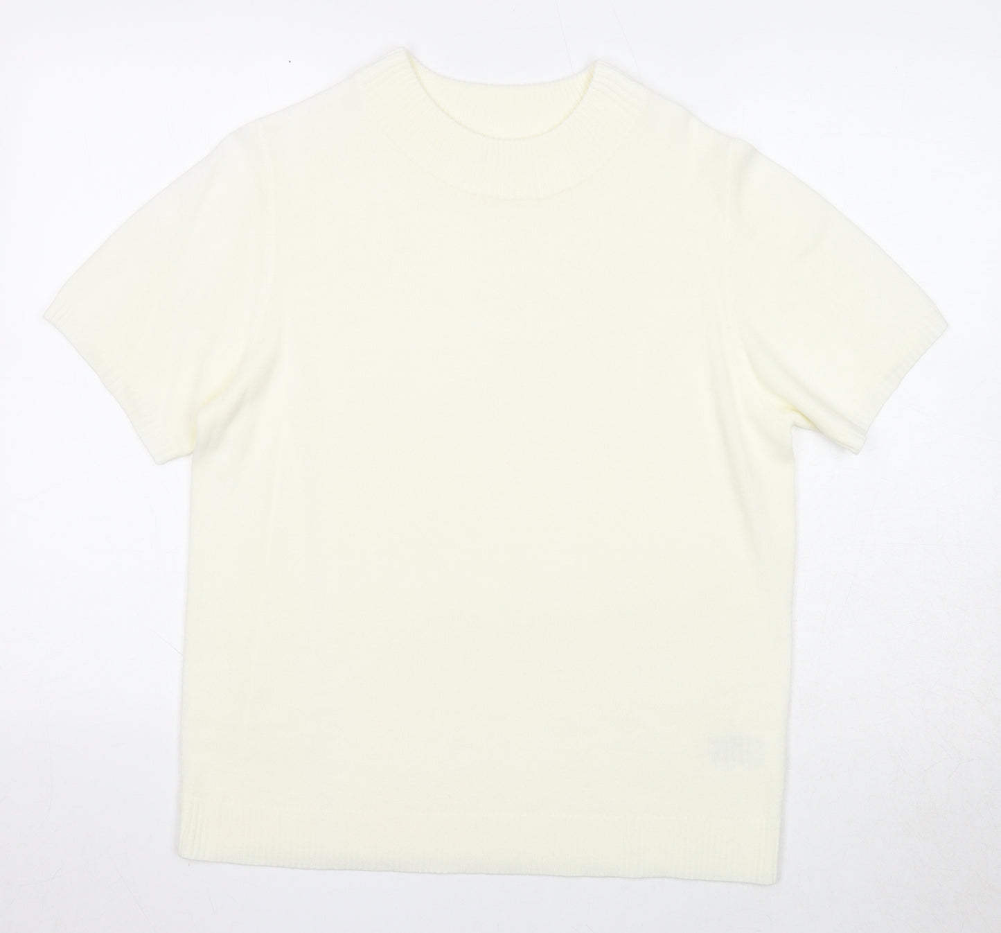 Damart Womens White Round Neck Acrylic Pullover Jumper Size 18 - Size 18-20
