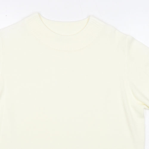 Damart Womens White Round Neck Acrylic Pullover Jumper Size 18 - Size 18-20