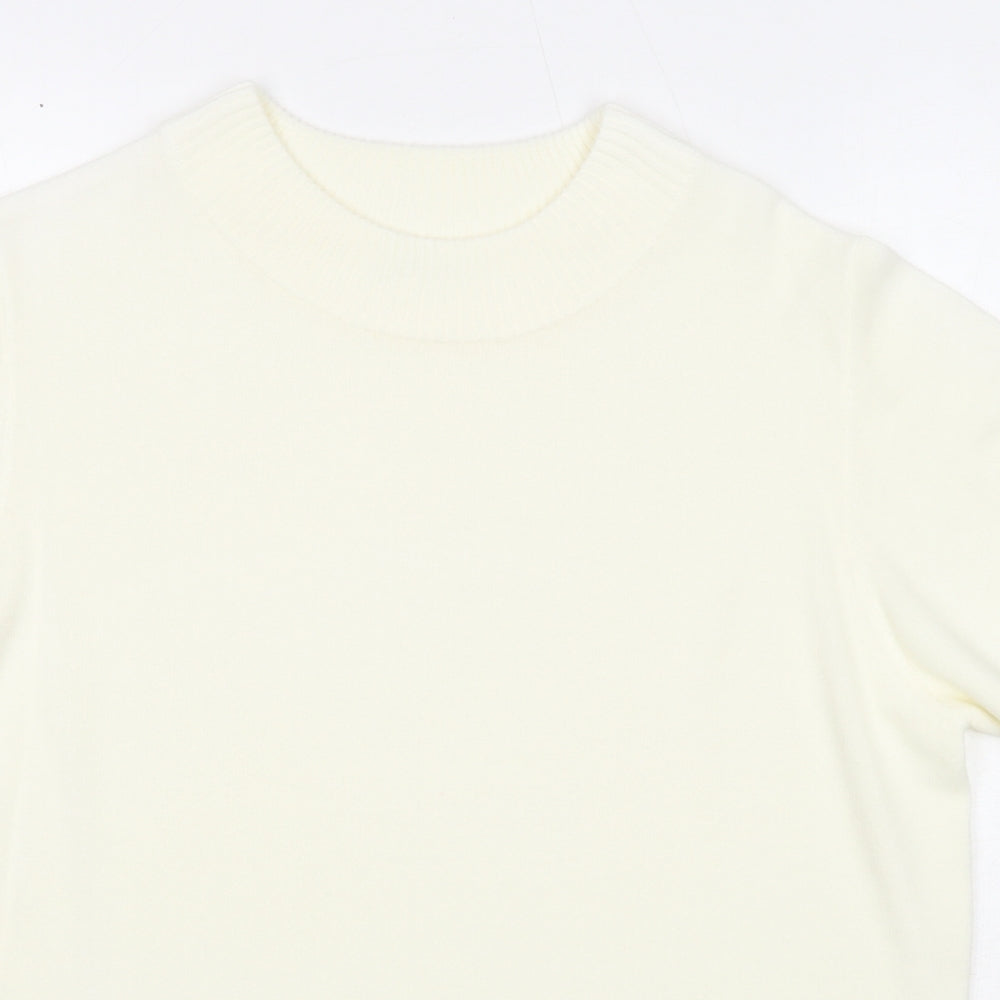 Damart Womens White Round Neck Acrylic Pullover Jumper Size 18 - Size 18-20