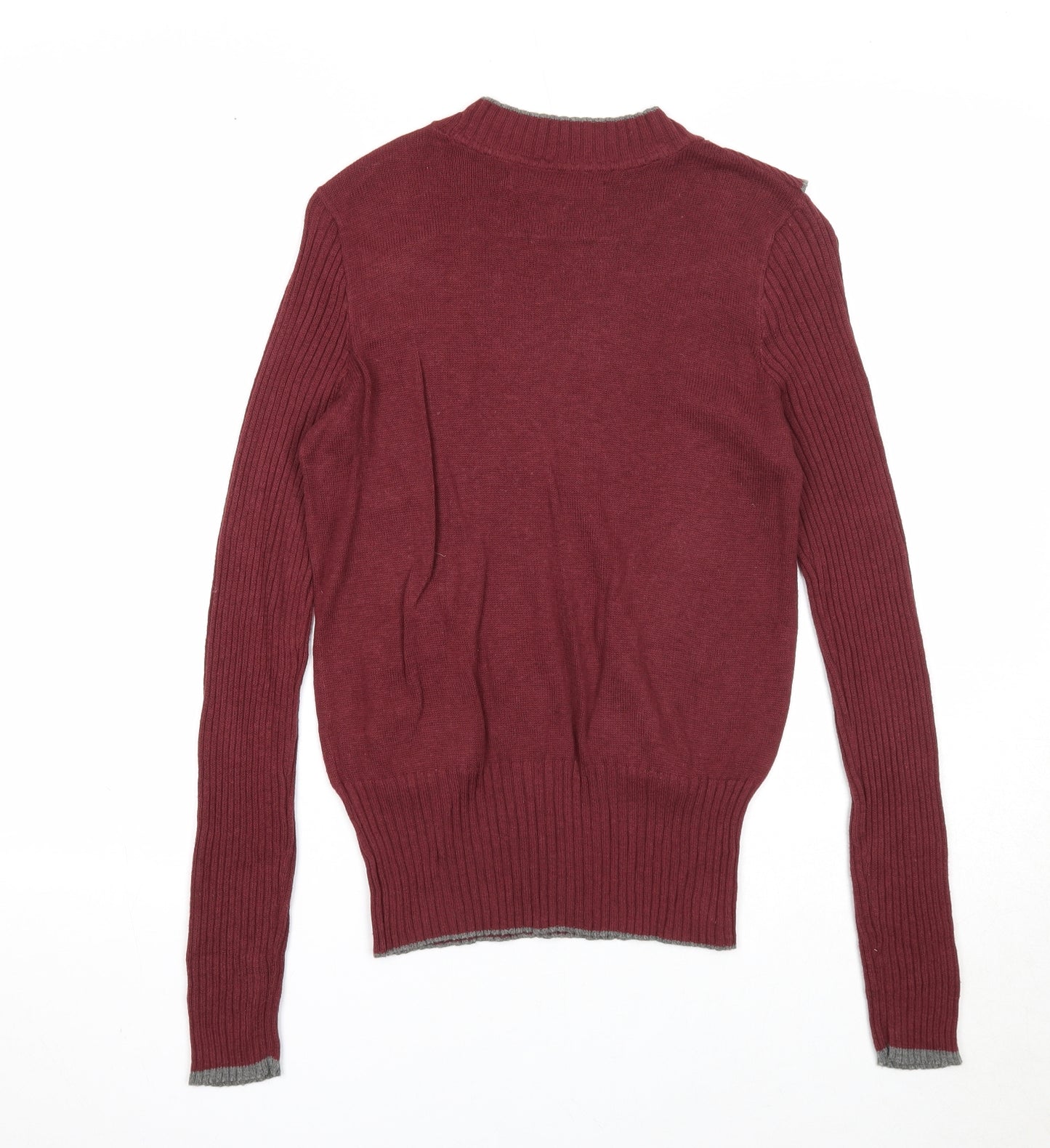VERO MODA Womens Purple Round Neck Cotton Pullover Jumper Size S