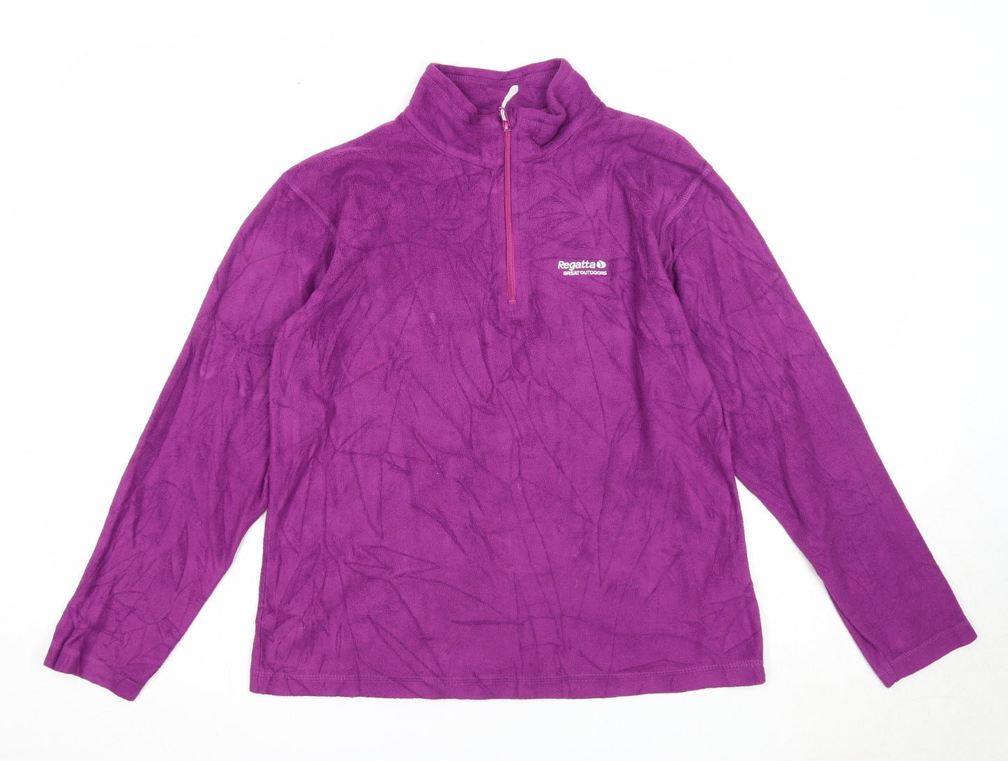 Regatta Womens Purple Polyester Pullover Sweatshirt Size 12 Zip