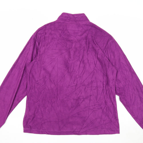 Regatta Womens Purple Polyester Pullover Sweatshirt Size 12 Zip