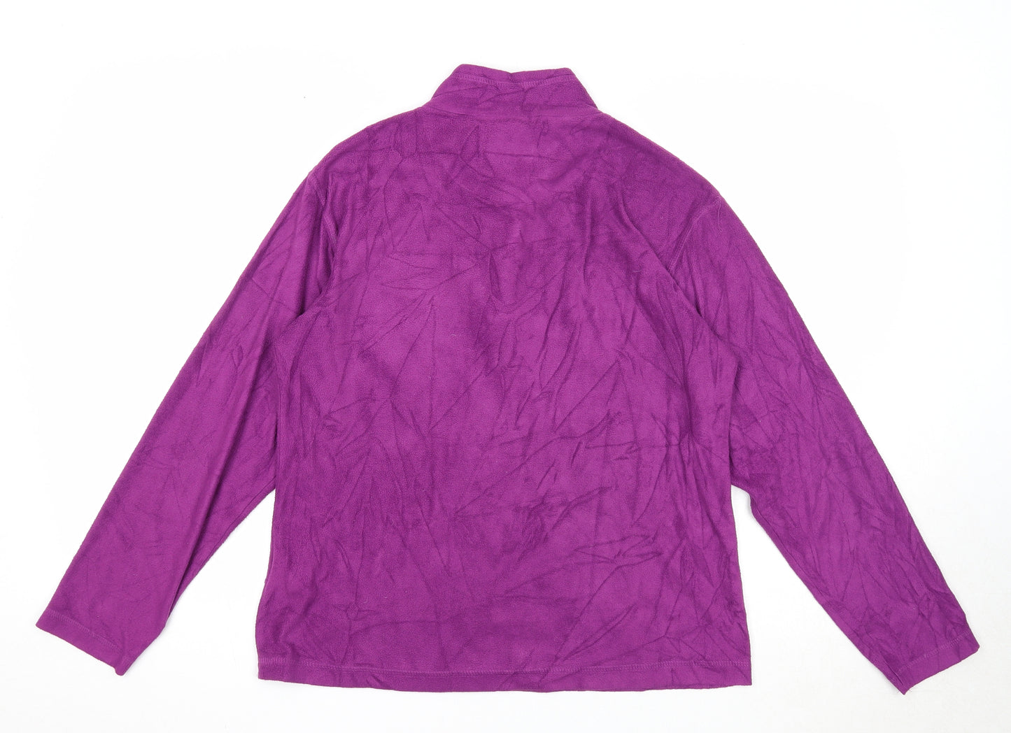 Regatta Womens Purple Polyester Pullover Sweatshirt Size 12 Zip