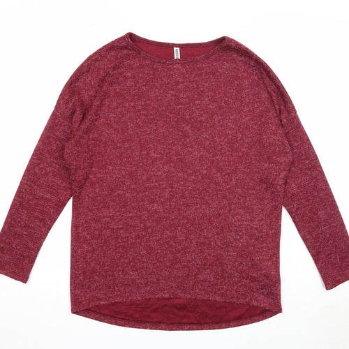 Colloseum Womens Red Round Neck Viscose Pullover Jumper Size XS