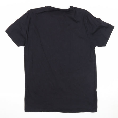 TEX Womens Black Cotton Basic T-Shirt Size L Round Neck - I Stole Her Heart