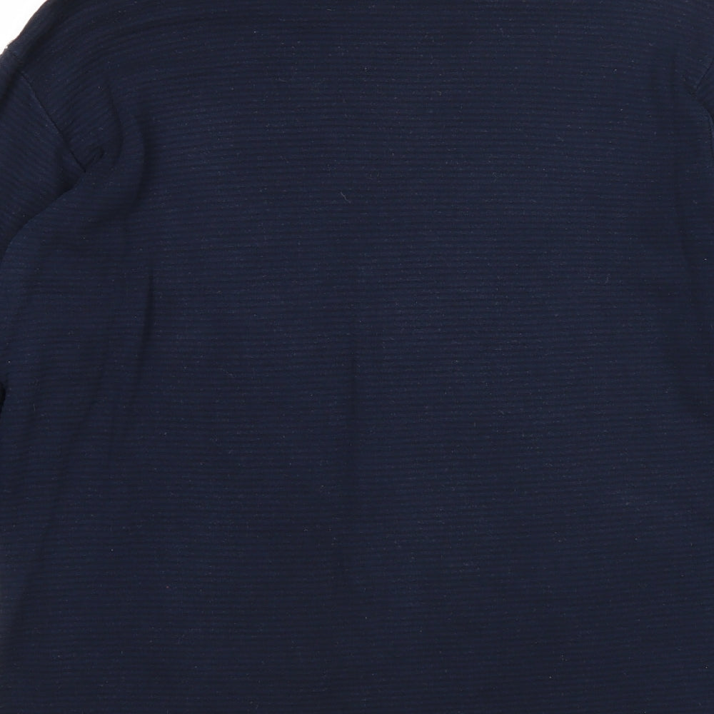 Trendy 18 Womens Blue Round Neck Cotton Pullover Jumper Size M - Smile
