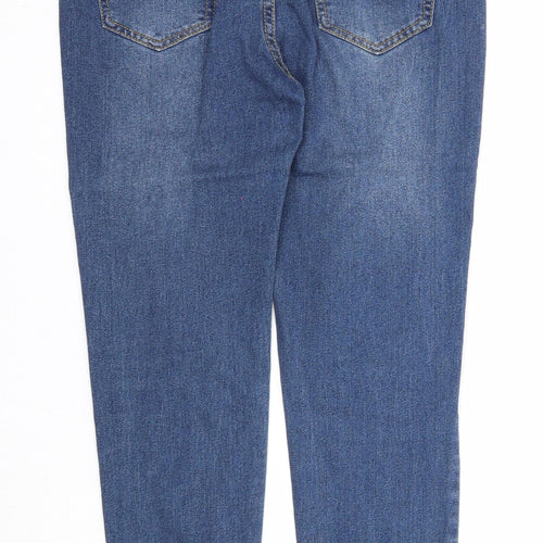 PRETTYLITTLETHING Womens Blue Cotton Skinny Jeans Size 8 Regular Zip