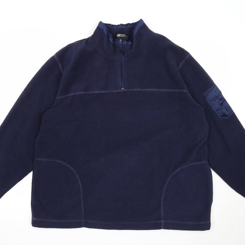 Debbie Morgan Mens Blue Polyester Pullover Sweatshirt Size M