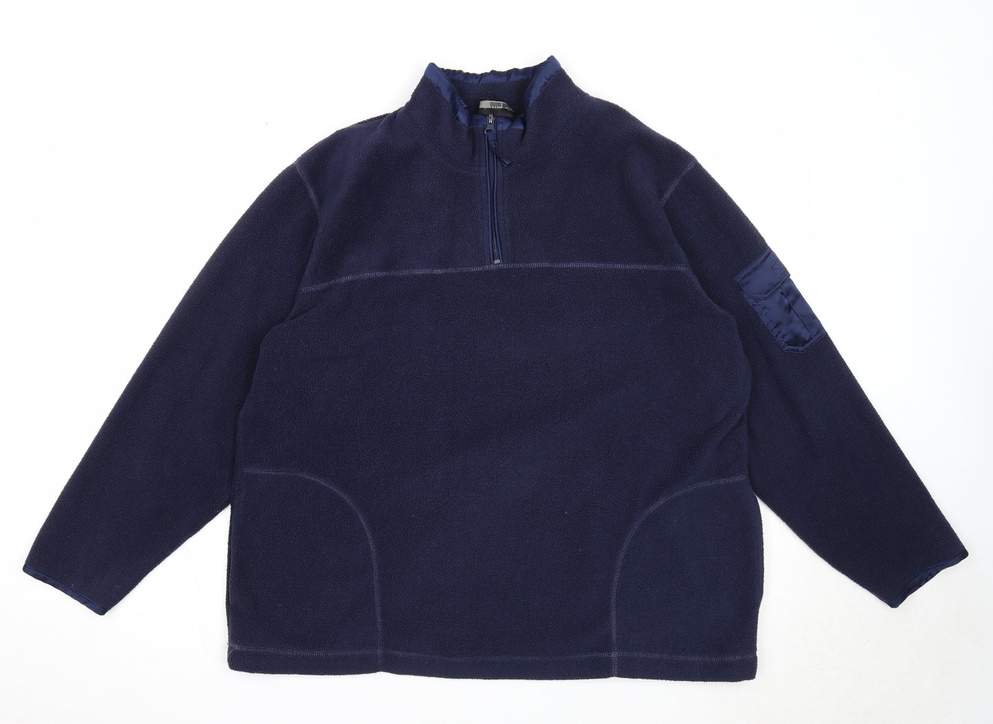 Debbie Morgan Mens Blue Polyester Pullover Sweatshirt Size M