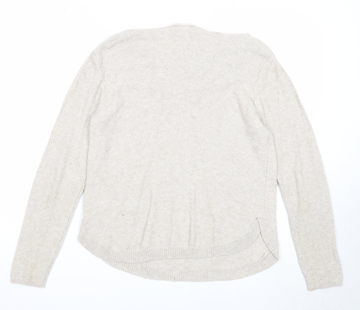 Monsoon Womens Beige Round Neck Polyamide Pullover Jumper Size M