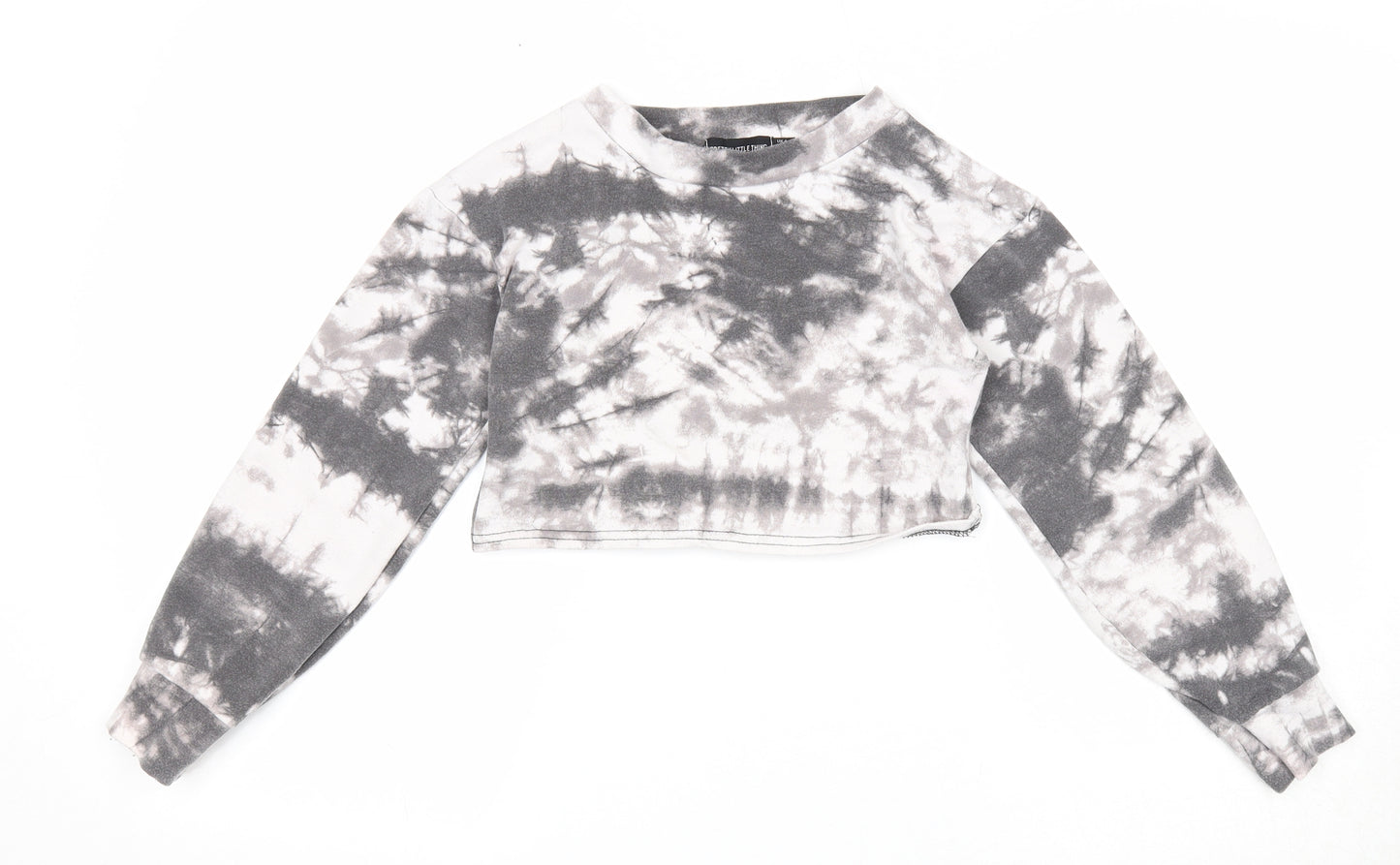 Atmosphere Womens Grey Geometric Viscose Pullover Sweatshirt Size 4 Pullover - Tie Dye Pattern