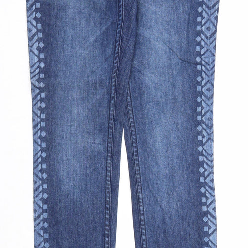 Fishbone Womens Blue Cotton Skinny Jeans Size 26 in Regular Zip