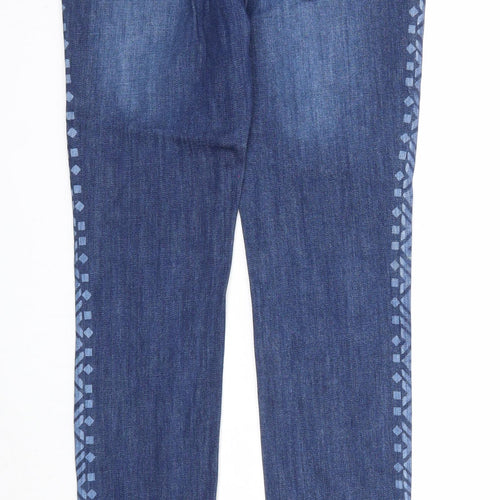 Fishbone Womens Blue Cotton Skinny Jeans Size 26 in Regular Zip