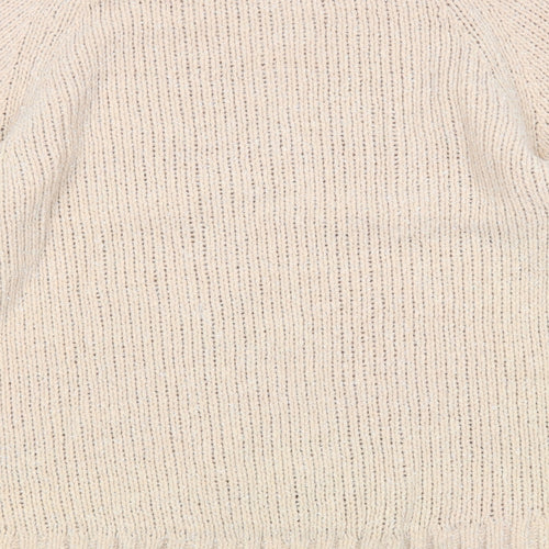H&M Womens Pink Round Neck Polyamide Pullover Jumper Size S