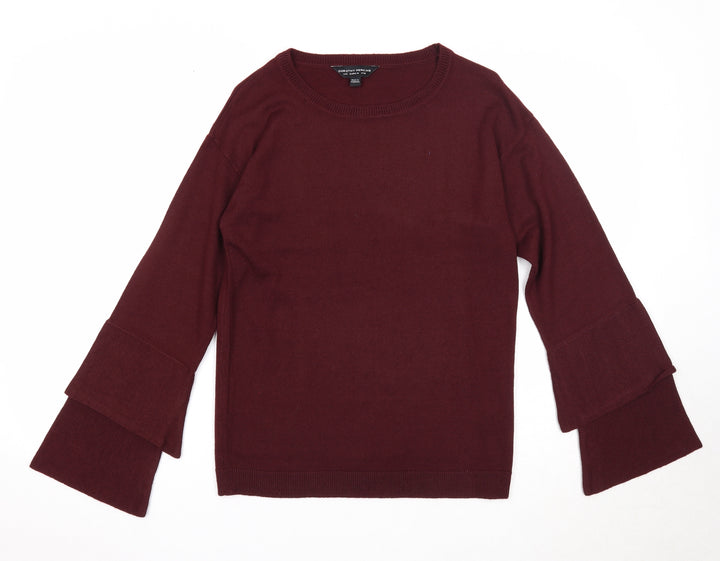 Dorothy Perkins Womens Purple Round Neck Acrylic Pullover Jumper Size 12