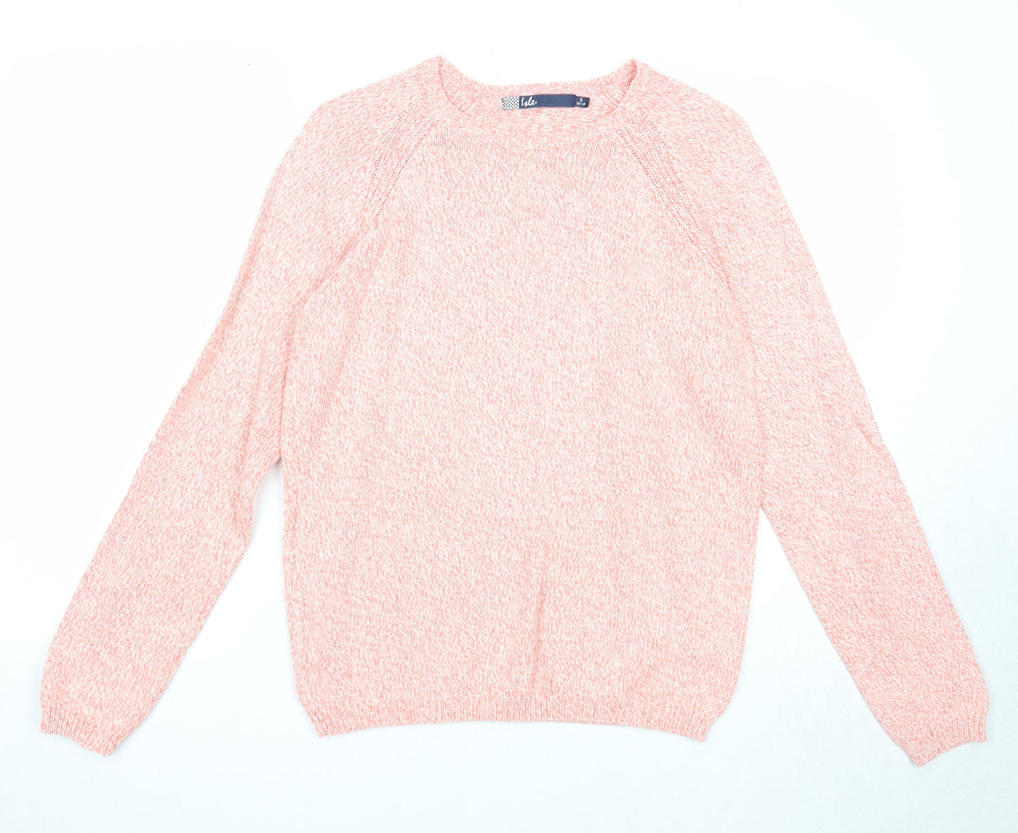 EWM Womens Pink Round Neck Cotton Pullover Jumper Size 10 - Size 10-12