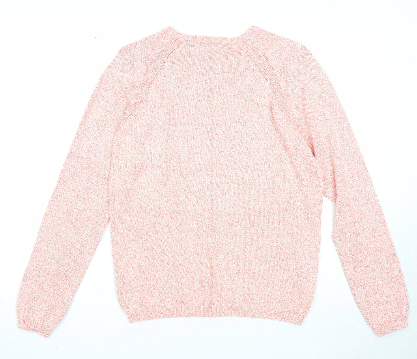 EWM Womens Pink Round Neck Cotton Pullover Jumper Size 10 - Size 10-12