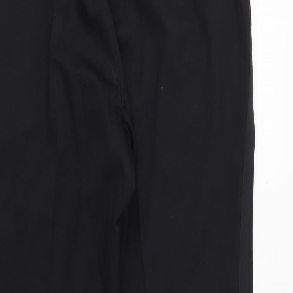 NEXT Mens Black Polyester Dress Pants Trousers Size 34 in Regular Zip