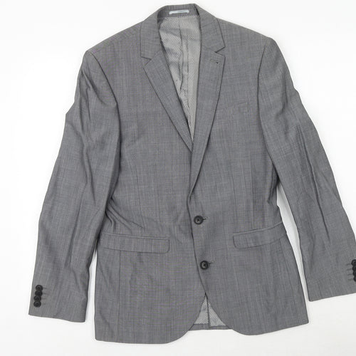 NEXT Mens Grey Wool Jacket Suit Jacket Size 36 Regular