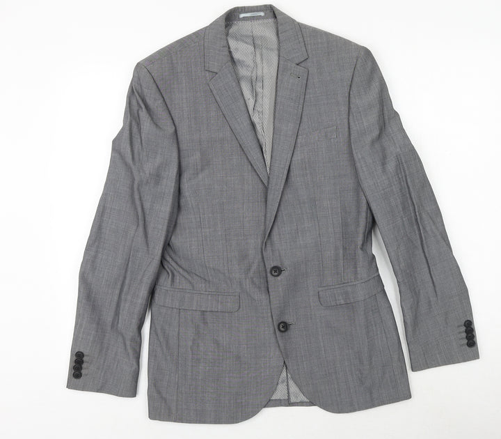 NEXT Mens Grey Wool Jacket Suit Jacket Size 36 Regular