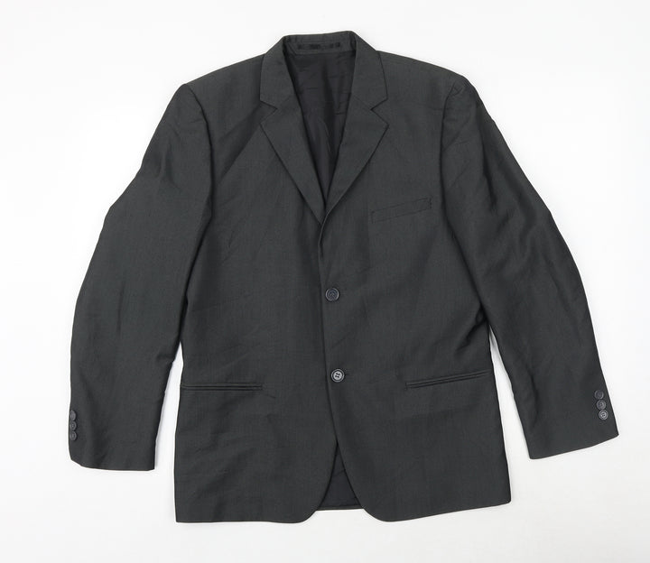 CP Womens Grey Polyester Jacket Suit Jacket Size 14