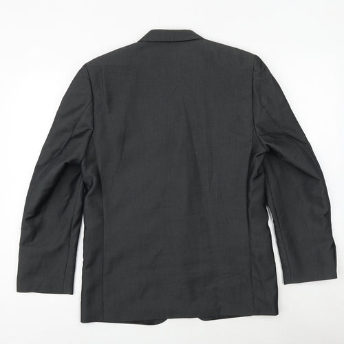 CP Womens Grey Polyester Jacket Suit Jacket Size 14