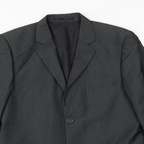 CP Womens Grey Polyester Jacket Suit Jacket Size 14