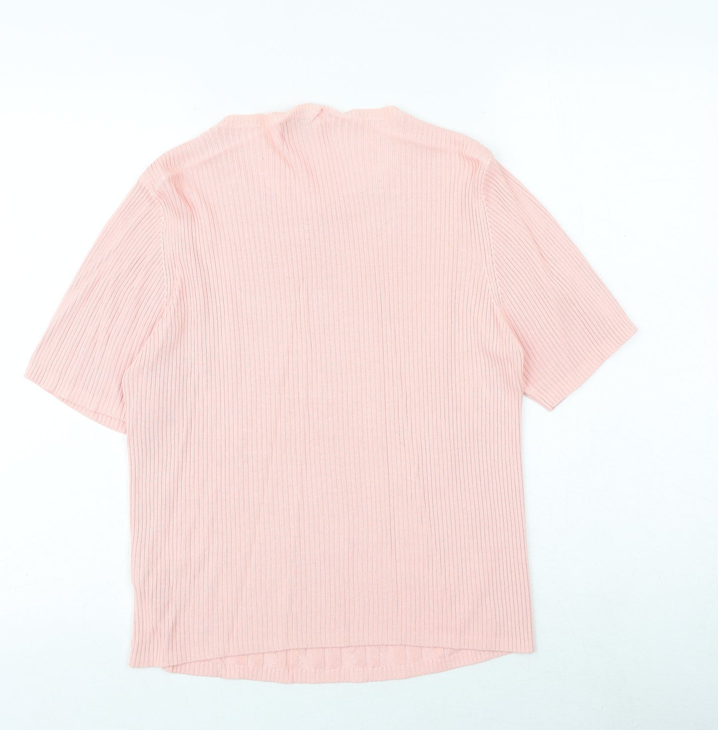 Jumper Womens Pink Round Neck Viscose Pullover Jumper Size S
