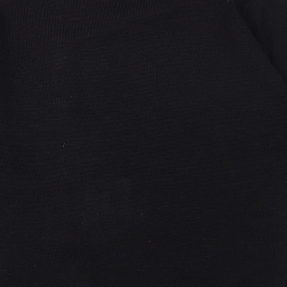 CASAMIA Womens Black Round Neck Geometric Acrylic Pullover Jumper Size S