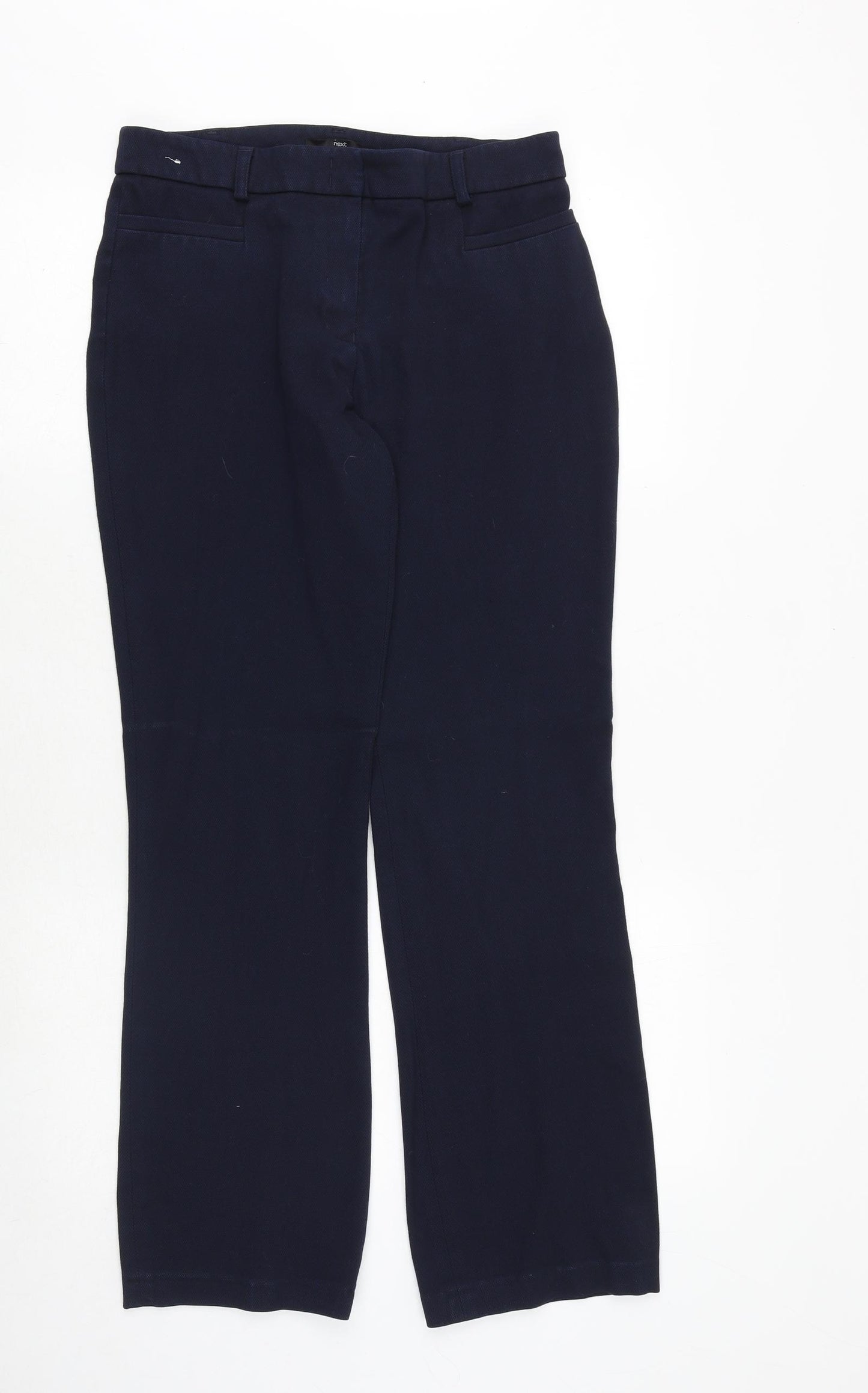 NEXT Womens Blue Polyester Dress Pants Trousers Size 10 Regular Zip