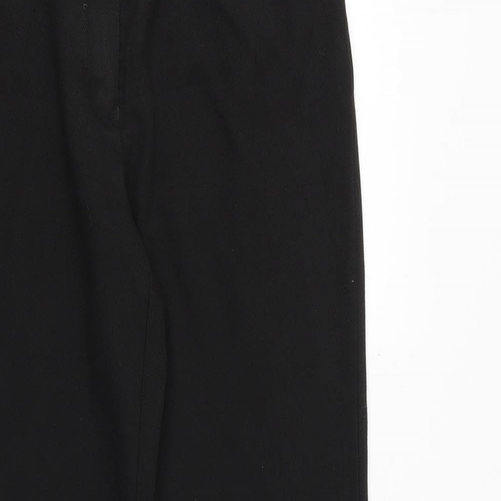 NEXT Womens Black Polyester Dress Pants Trousers Size 10 Regular Zip