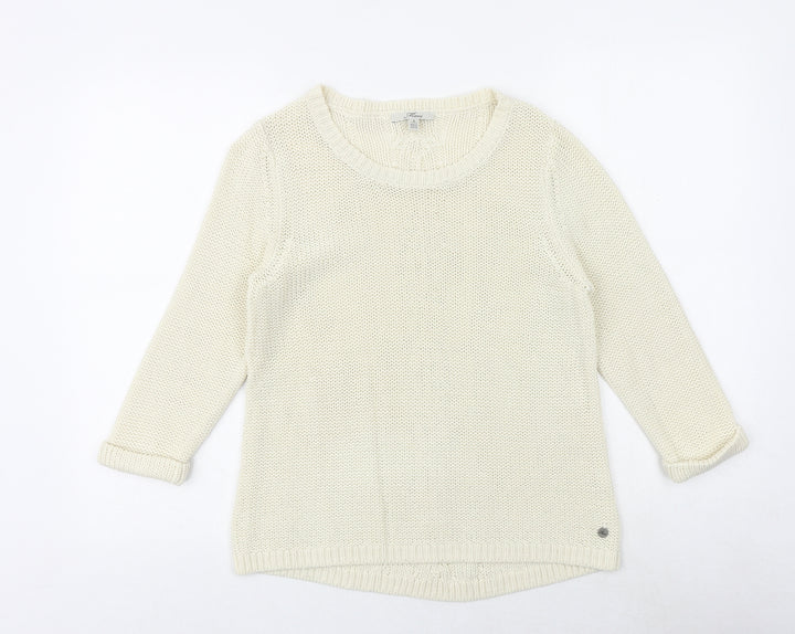 Mavi Womens Beige Round Neck Acrylic Pullover Jumper Size S