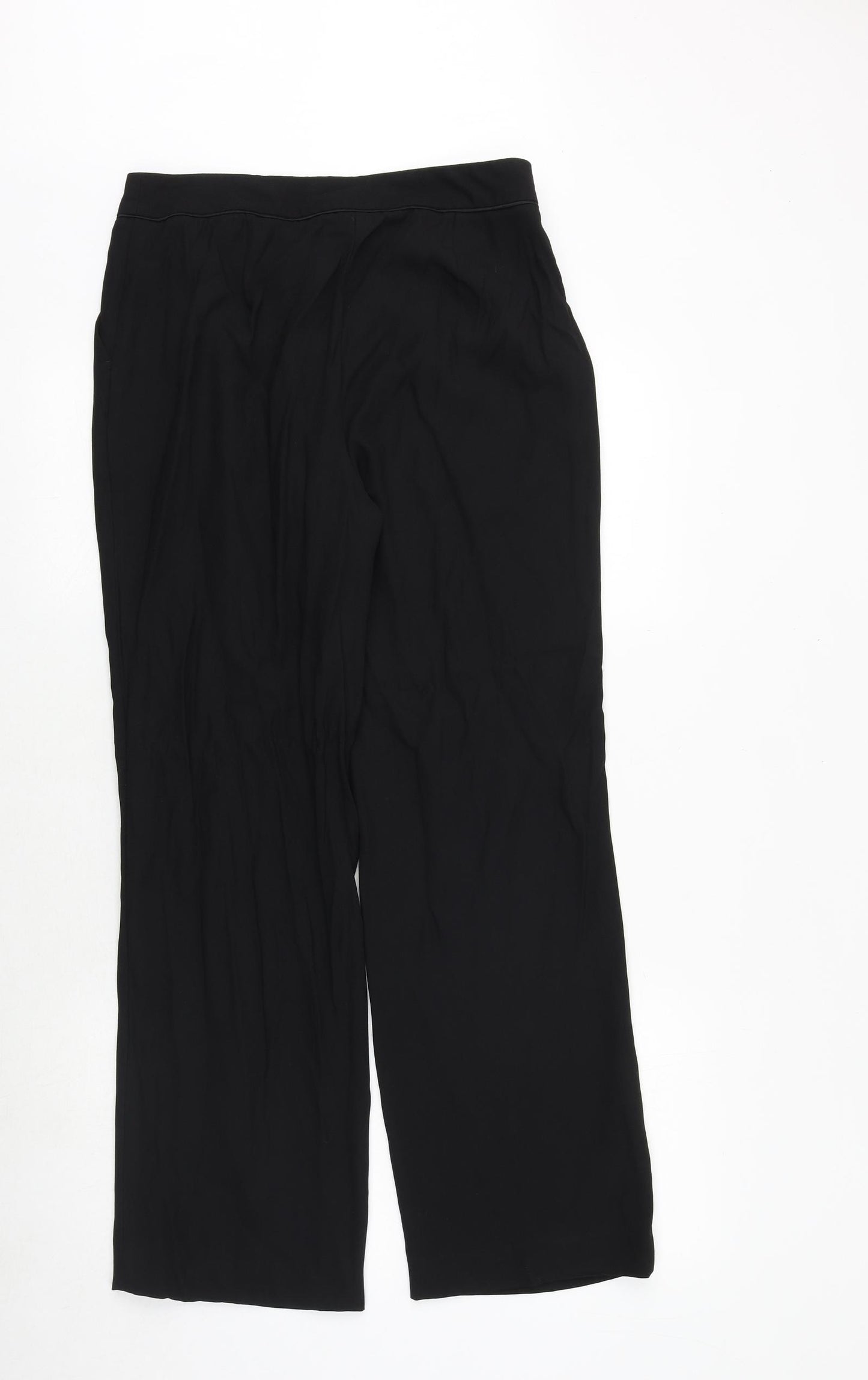 Planet Womens Black Polyester Trousers Size 8 Regular Zip