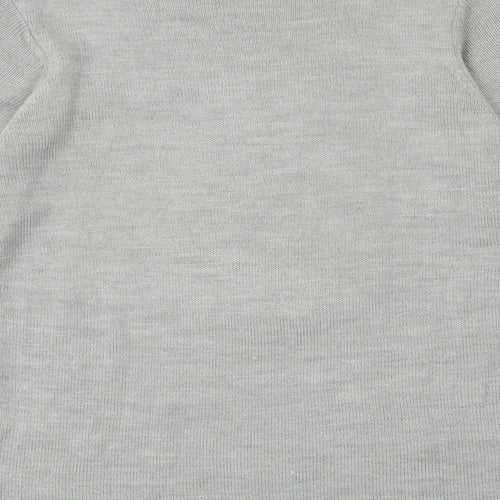 Damart Womens Grey Round Neck Acrylic Pullover Jumper Size 14 - Penguin