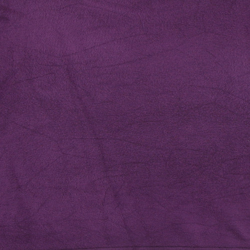 Bonmarché Womens Purple Round Neck Acrylic Pullover Jumper Size XL