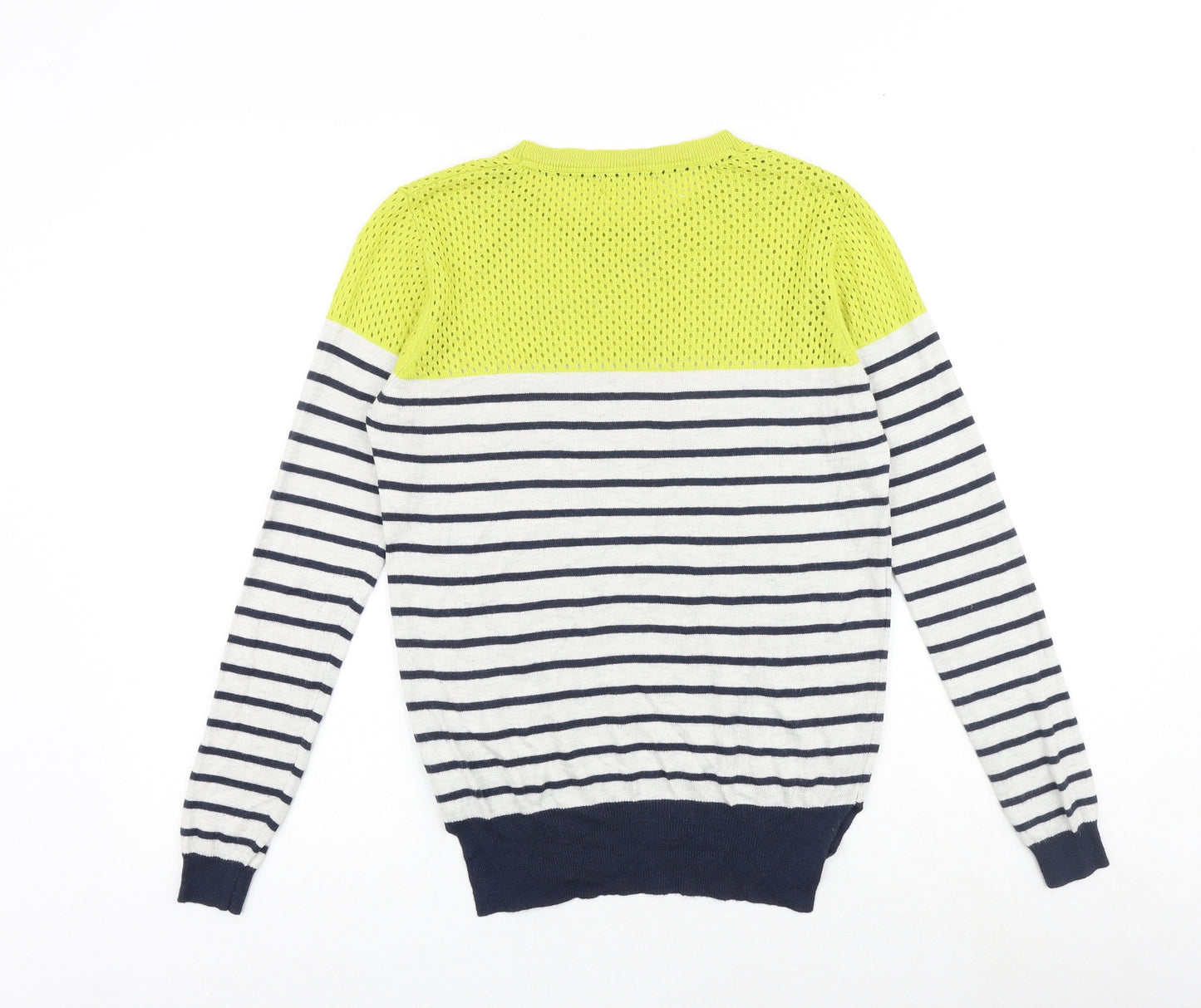 Linea Womens Multicoloured Round Neck Striped Viscose Pullover Jumper Size S