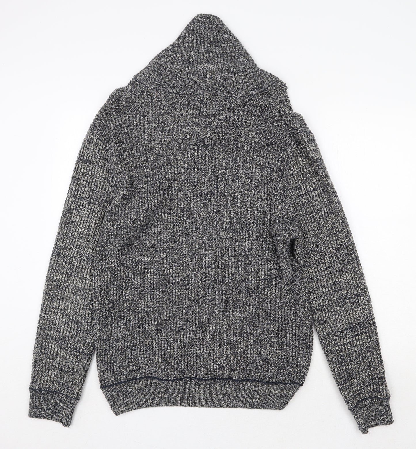 MANTARAY PRODUCTS Womens Grey High Neck 100% Cotton Pullover Jumper Size M