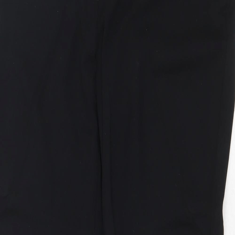 Marks and Spencer Womens Black Viscose Dress Pants Trousers Size 14 Regular Zip