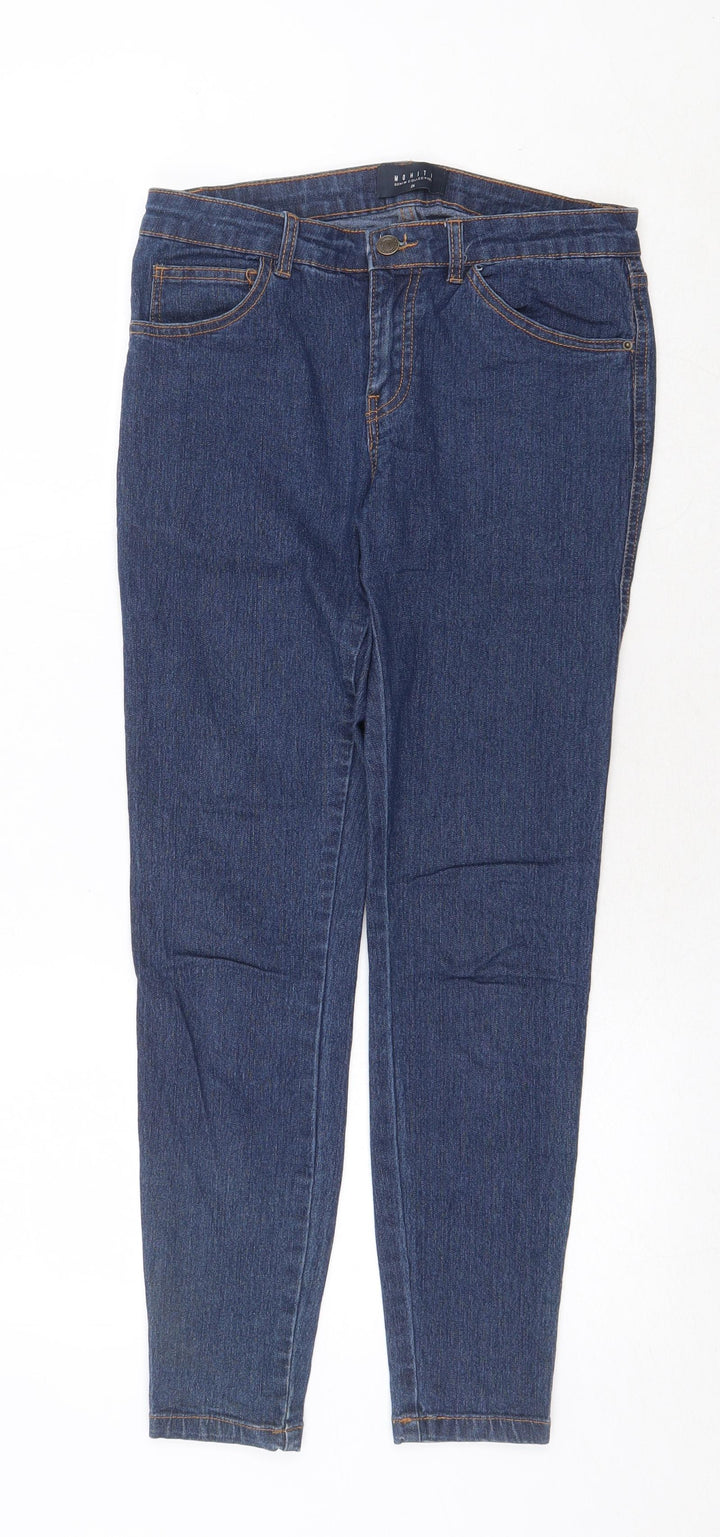 Mohito Womens Blue Cotton Skinny Jeans Size 8 Regular Zip