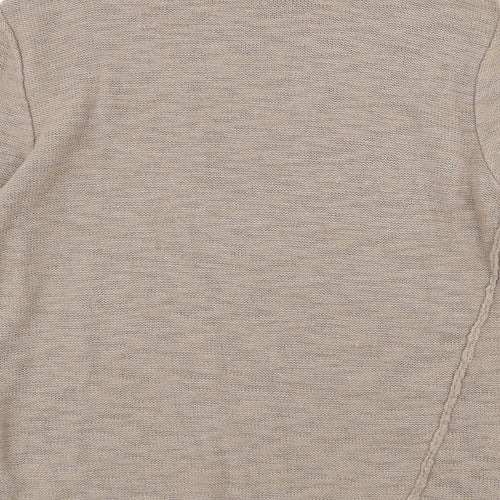 River Island Womens Beige Round Neck Acrylic Pullover Jumper Size S