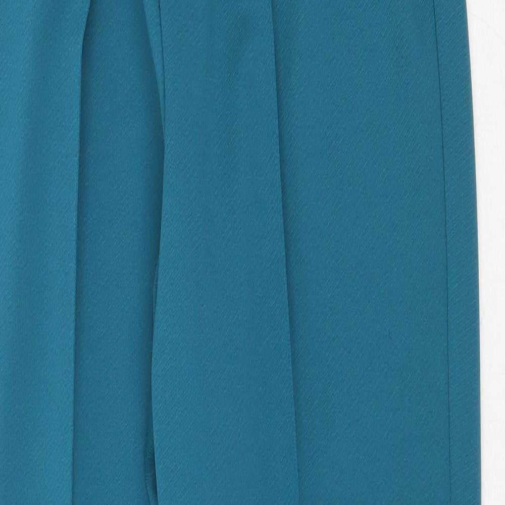 Damart Womens Green Polyester Trousers Size 8 Regular