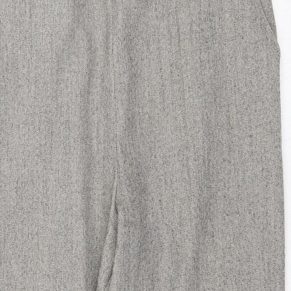 Emma Collection Womens Grey Polyester Trousers Size 16 Regular